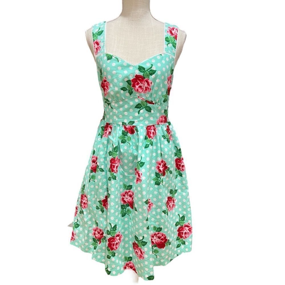 ModCloth Sight of Sunrise Mint Floral Dress Size M